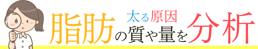 たなか内科のダイエット外来は脂肪の質や量を測定して太る原因を分析します。